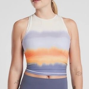 SOLD! Athleta Shanti Crop Watercolor Tank Size S